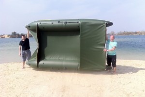 Самый широкий надувной катамаран-